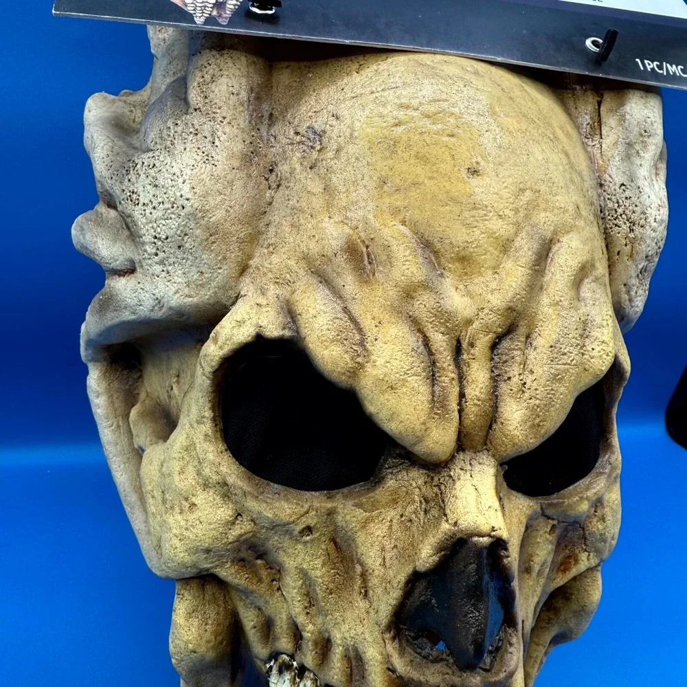 Ghoulish Productions Nightmare Makers Dred Skull‎ Latex Head Mask Beige Adult